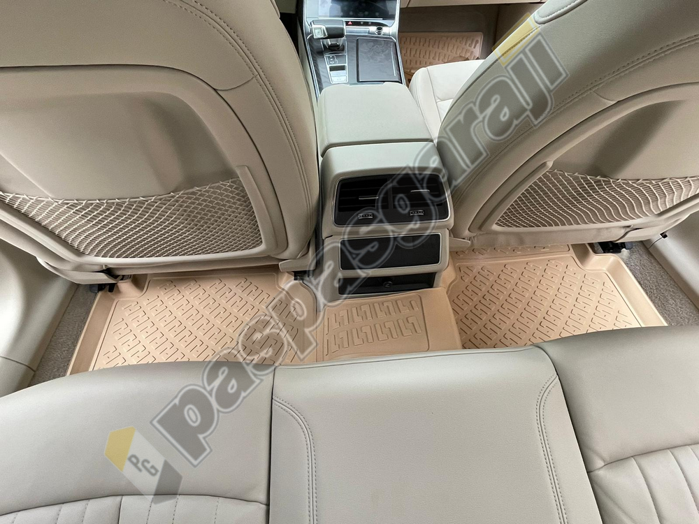 Audi A6 C8 Bej Renk 3D Havuzlu Paspas, 2018- Sonrası