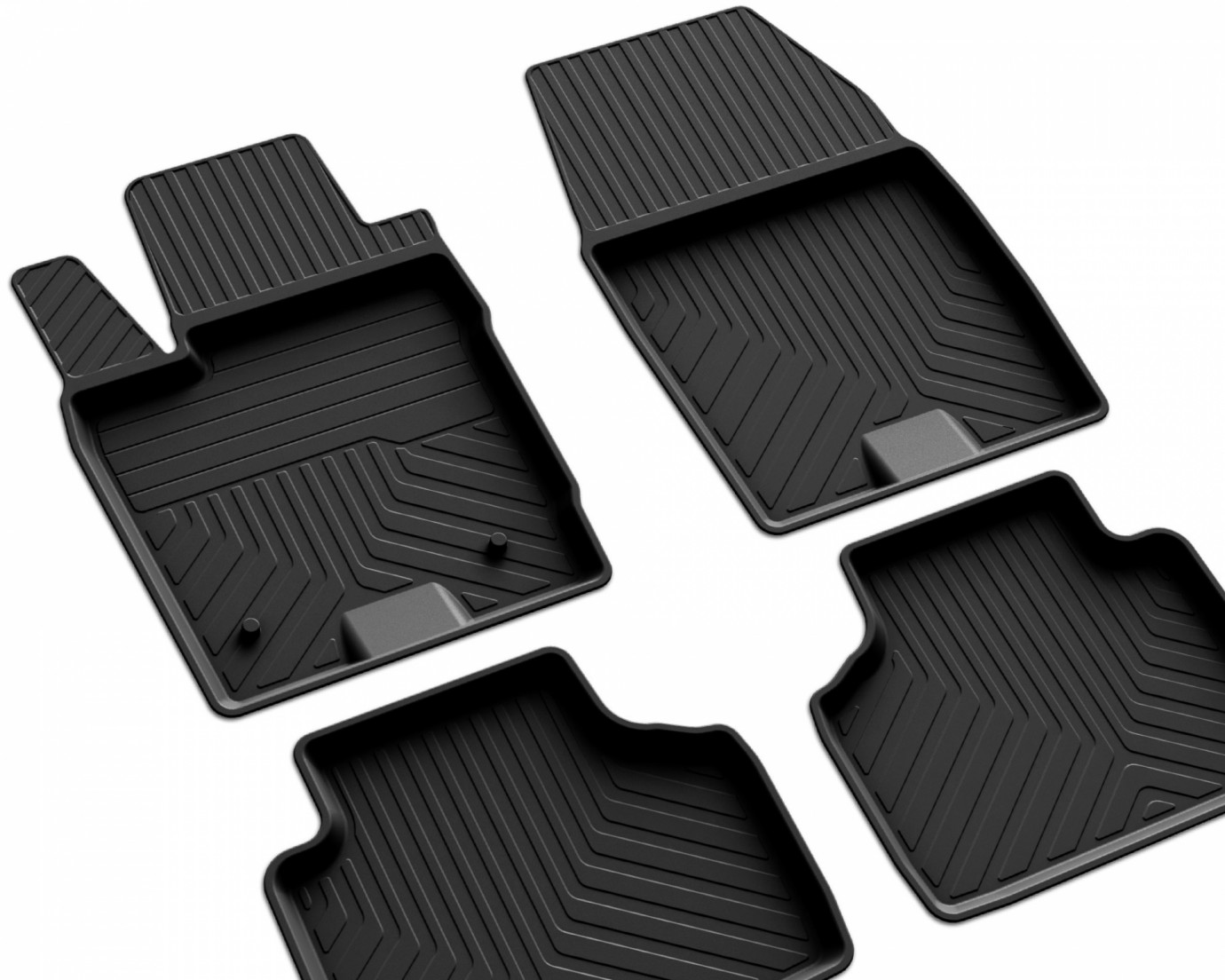S-Dizayn Ford Courier 4D Havuzlu Paspas Siyah 2014-2023 A+Kalite