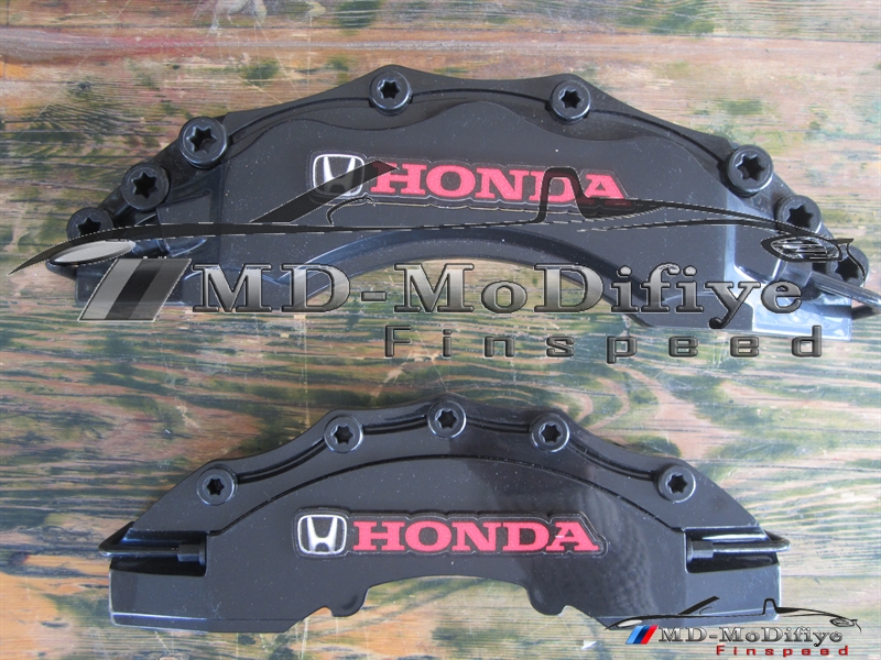 Honda Yazılı Kaliper Kapağı 4 adet  Siyah