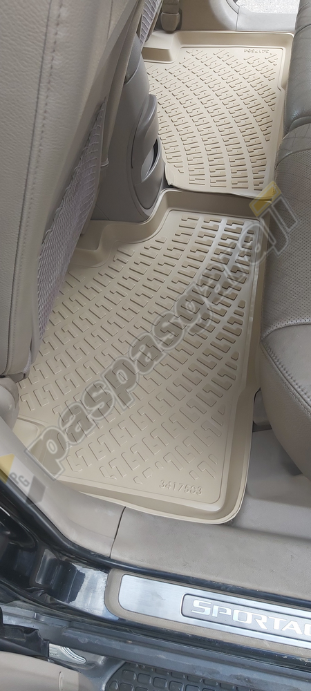 Kaiser Kia Sportage Bej 3D Havuzlu Paspas, 2005-2010