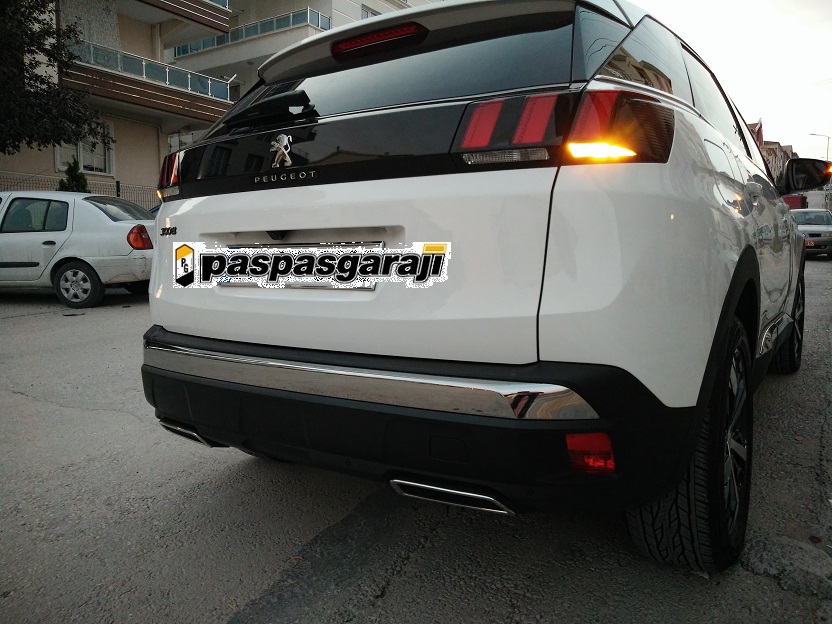 S-Dizayn Peugeot 3008 Krom Egzoz Çıkışı 2 Prç. 2016-2023