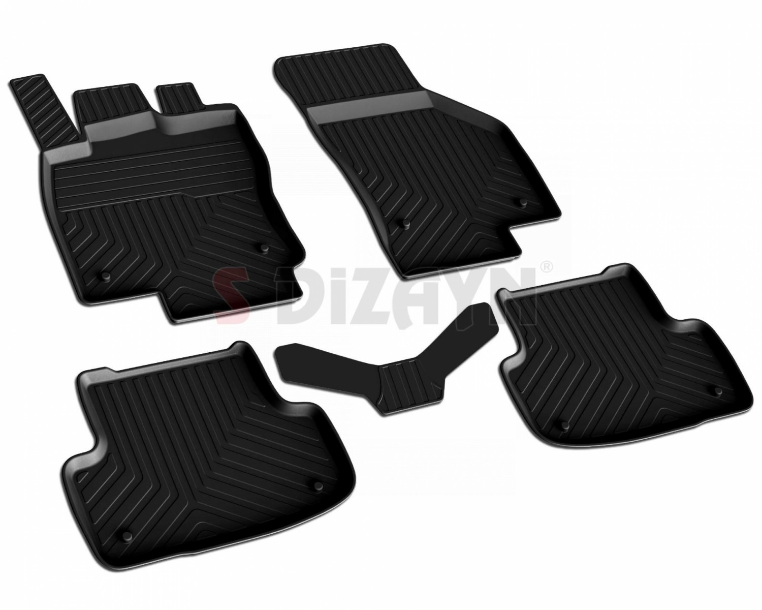S-Dizayn Audi A3 4D Havuzlu Paspas 2012-2020 HB SD A+ Kalite