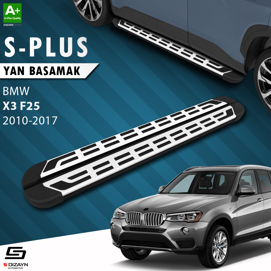 S-Dizayn Bmw X3 F25 S-Plus Gri Yan Basamak 193 Cm 2010-2017 A+ Kalite
