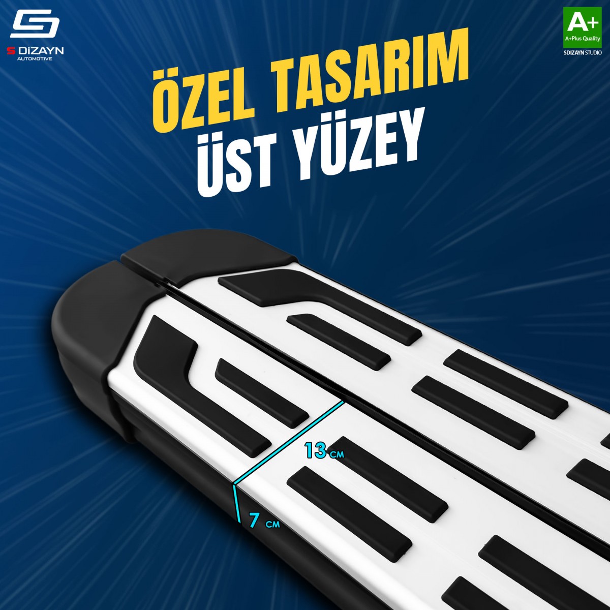 S-Dizayn Chery Tiggo8 Pro S-Plus Gri Yan Basamak 183 Cm 2022 Üzeri A+ Kalite