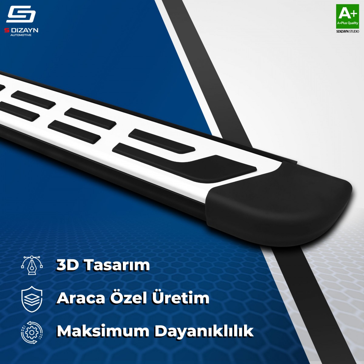 S-Dizayn Chery Tiggo8 Pro S-Plus Gri Yan Basamak 183 Cm 2022 Üzeri A+ Kalite
