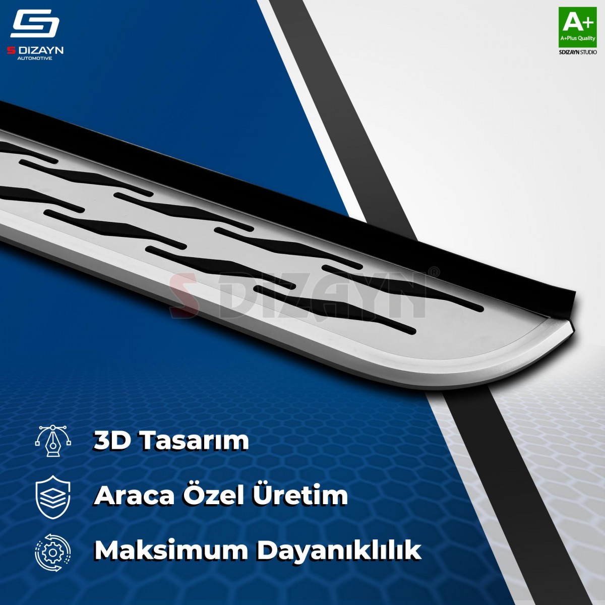 S-Dizayn Fiat Freemont OEM Still Pro V2 Aluminyum Yan Basamak 183 Cm 2010-2020 A+ Kalite