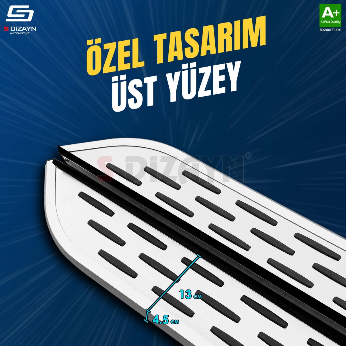 S-Dizayn Ford EcoSport 2 OEM Still Pro V1 Aluminyum Yan Basamak 173 Cm 2012-2018 A+ Kalite