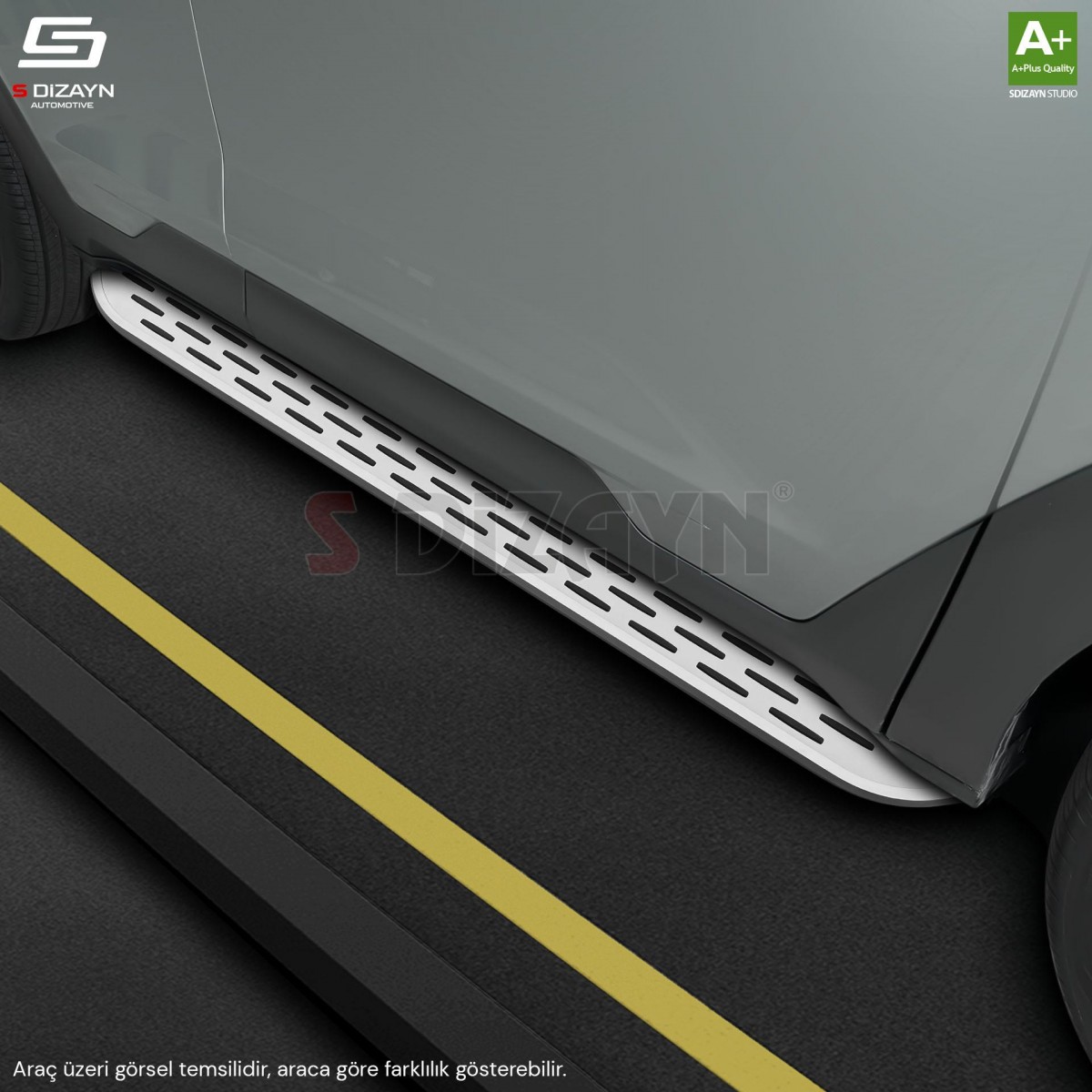 S-Dizayn Ford EcoSport 2 OEM Still Pro V1 Aluminyum Yan Basamak 173 Cm 2012-2018 A+ Kalite