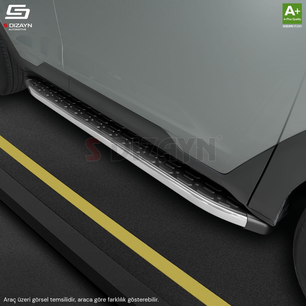 S-Dizayn GMC Sierra 5 Evo Krom Yan Basamak 213 Cm 2020 Üzeri A+ Kalite
