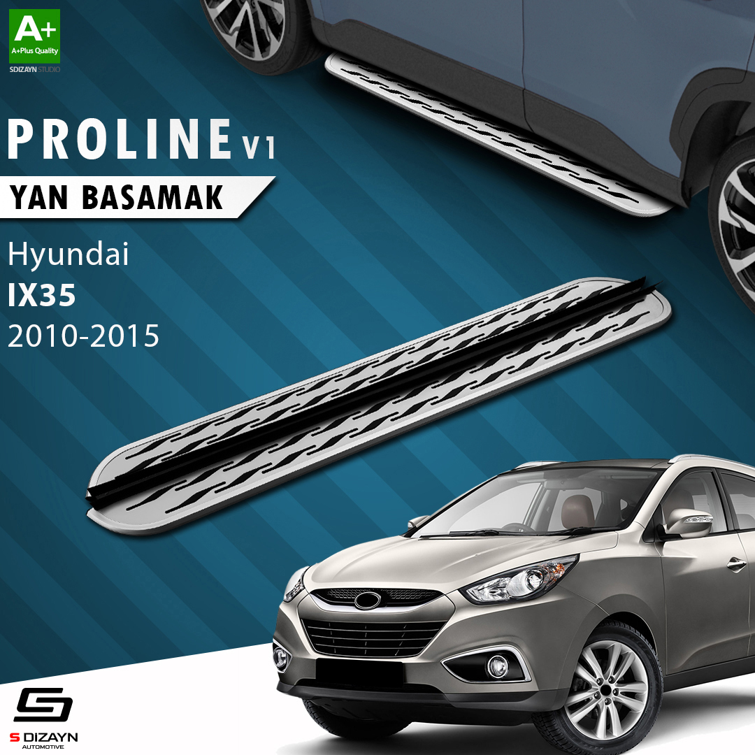 S-Dizayn Hyundai IX-35 OEM Still Pro V2 Aluminyum Yan Basamak 173 Cm 2010-2015 A+ Kalite