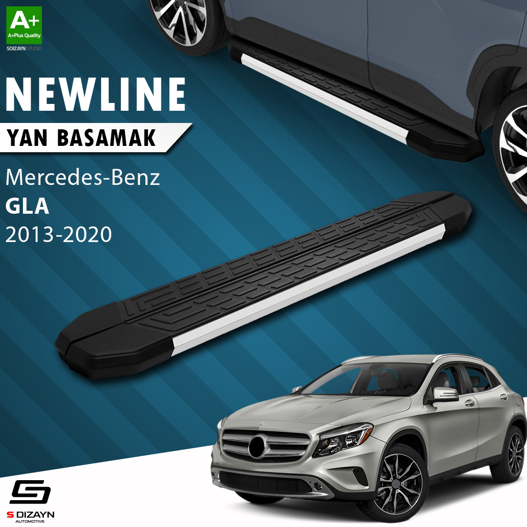 S-Dizayn Mercedes GLA X156 NewLine Aluminyum Yan Basamak 183 Cm 2013-2020 A+ Kalite