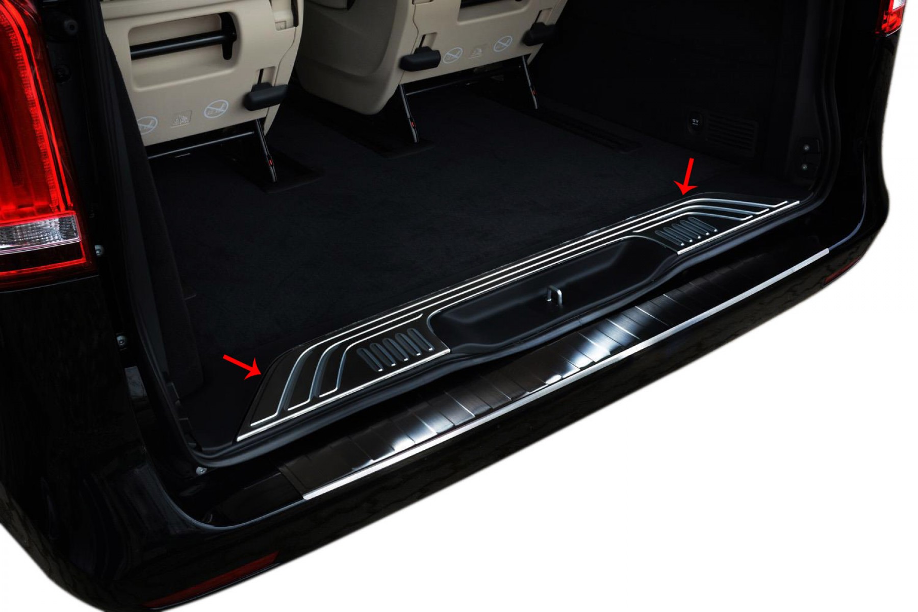S-Dizayn Mercedes Vito W447 Krom Bagaj İç Eşiği 2014 Üzeri