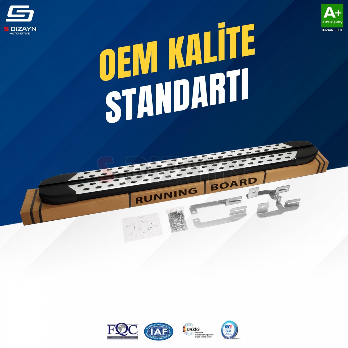 S-Dizayn Mercedes Vito W639 Kısa Şase TrimLine Gri Yan Basamak 238 Cm 2004-2014 A+ Kalite