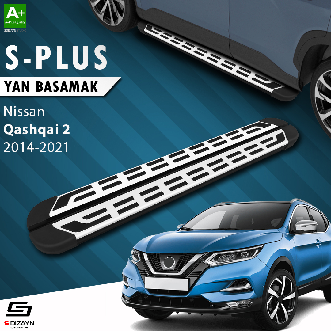 S-Dizayn Nissan Qashqai 2 S-Plus Gri Yan Basamak 173 Cm 2014-2021 A+ Kalite