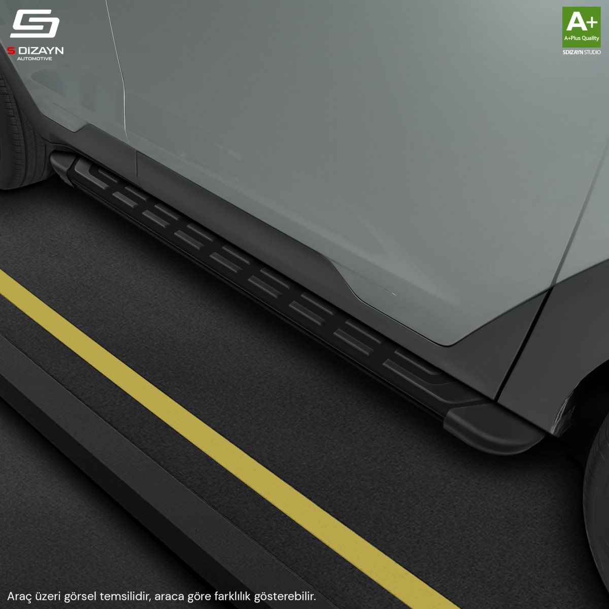S-Dizayn Nissan X-Trail T31 S-Plus Siyah Yan Basamak 173 Cm 2007-2014 A+ Kalite