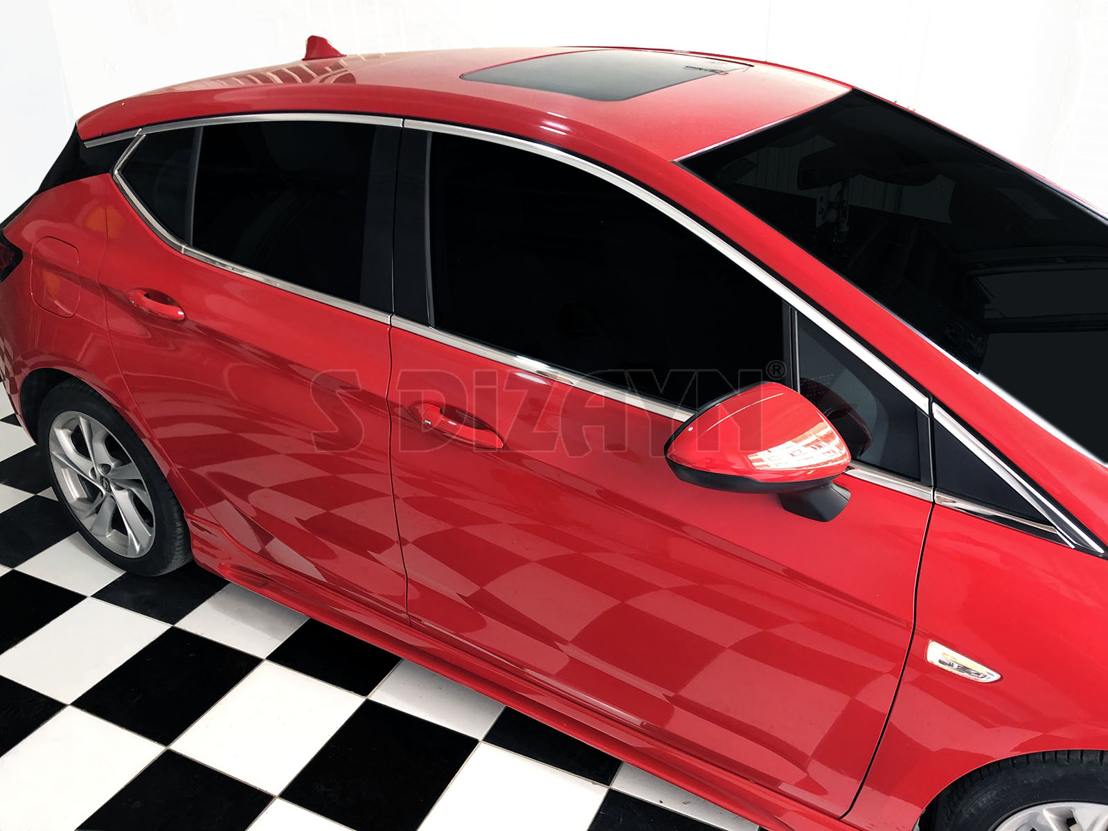 S-Dizayn Opel Astra K HB Krom Cam Çerçeve Seti 14 Prç 2015-2022 A+ Kalite