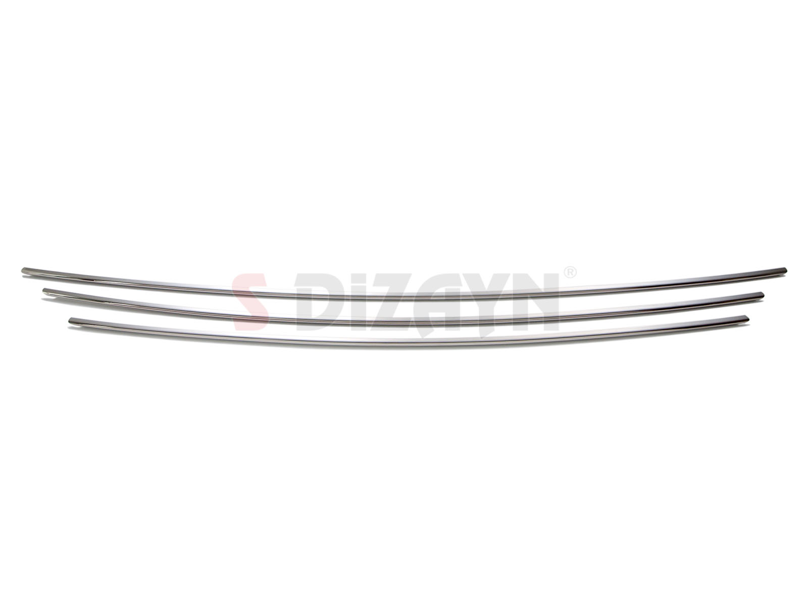 S-Dizayn Opel Astra K HB Krom Ön Tampon Alt Çıtası 3 Prç 2015-2022 (Sensörsüz)