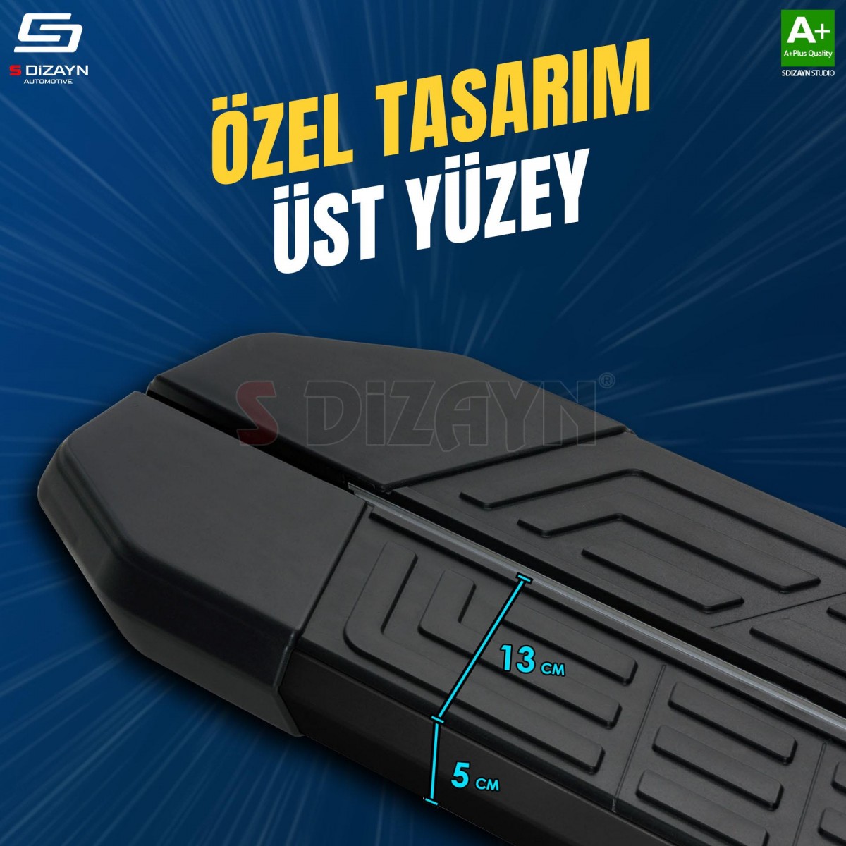 S-Dizayn Peugeot Expert 3 Kısa Şase NewLine Siyah Yan Basamak 213 Cm 2016 Üzeri A+ Kalite