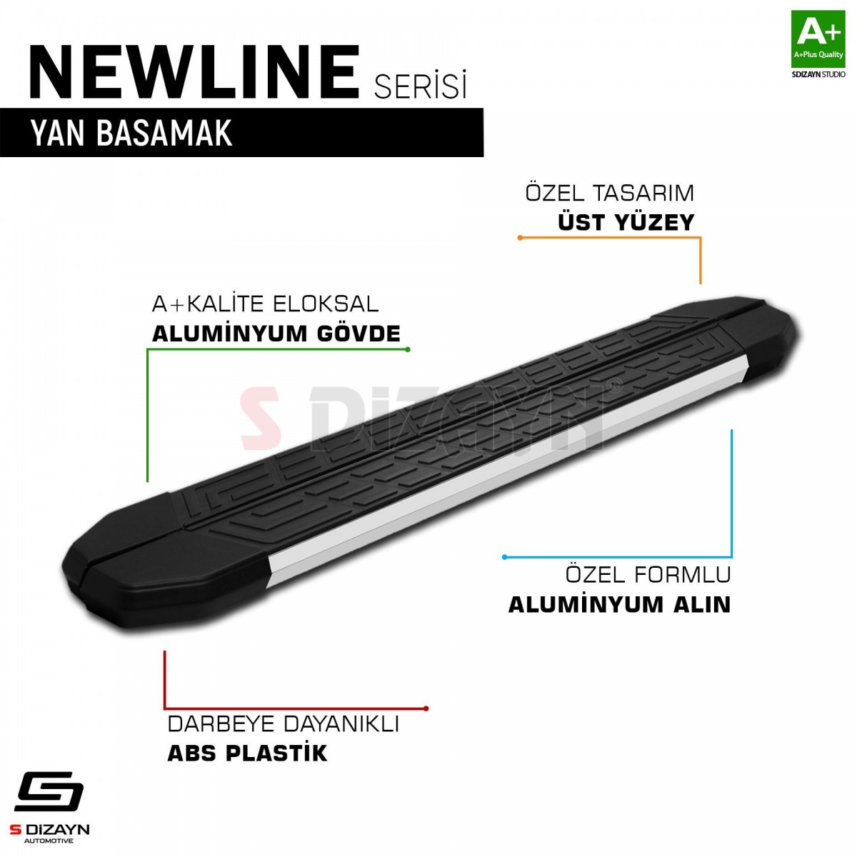 S-Dizayn Renault Austral NewLine Aluminyum Yan Basamak 183 Cm 2023 Üzeri A+ Kalite