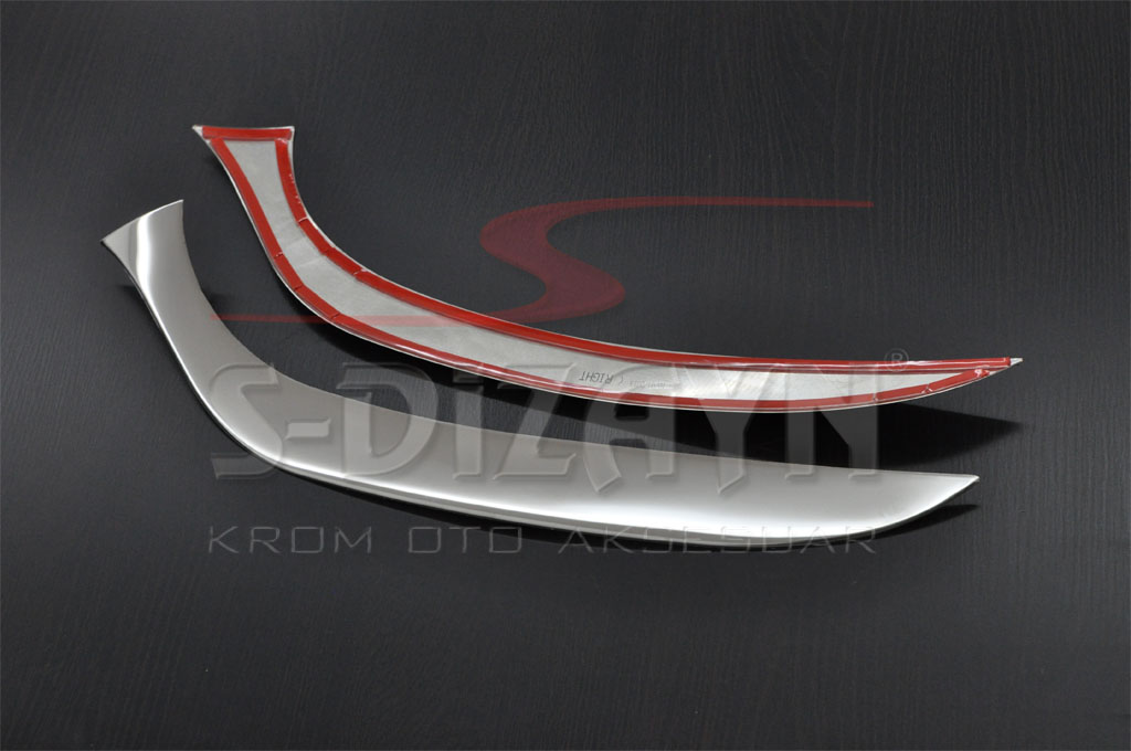 S-Dizayn Renault Clio 4 Sporttourer Krom Far Alt Çıtası 2 Prç. 2012-2016