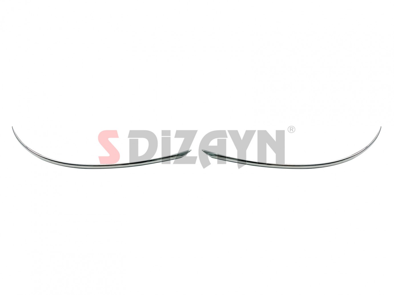 S-Dizayn Renault Megane 4 Krom Ayna Alt Çıtası 2 Prç. 2016-2020