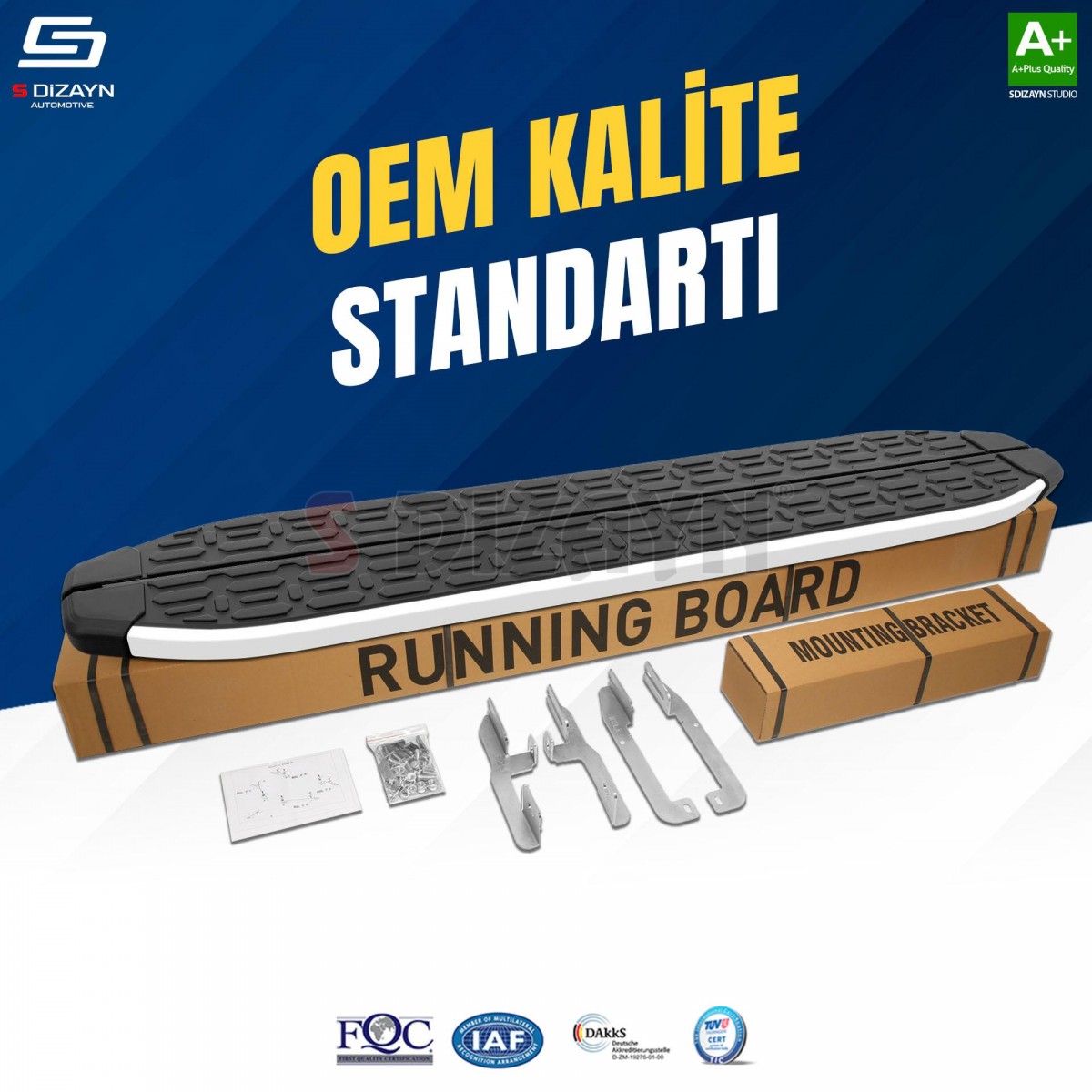 S-Dizayn TOGG T10X Evo Aluminyum Yan Basamak 203 Cm 2023 Üzeri A+ Kalite