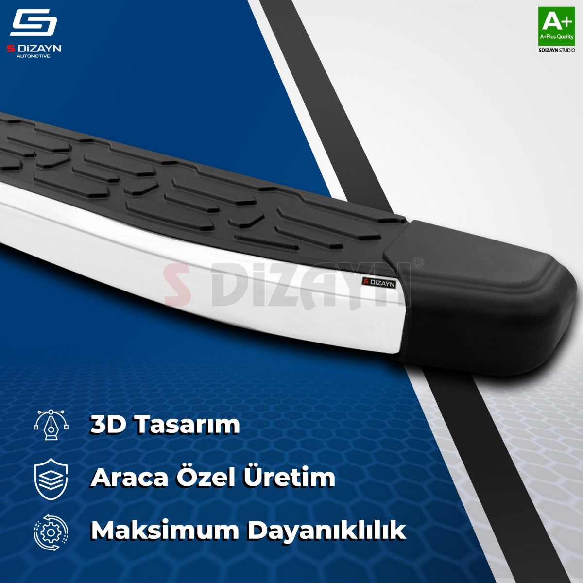 S-Dizayn TOGG T10X Evo Aluminyum Yan Basamak 203 Cm 2023 Üzeri A+ Kalite