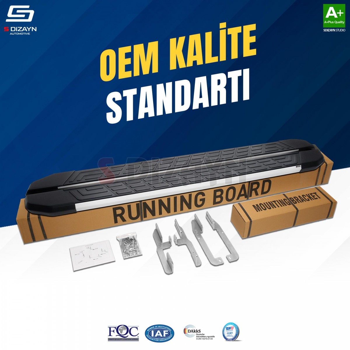 S-Dizayn Toyota C-HR NewLine Aluminyum Yan Basamak 173 Cm 2018-2023 A+ Kalite