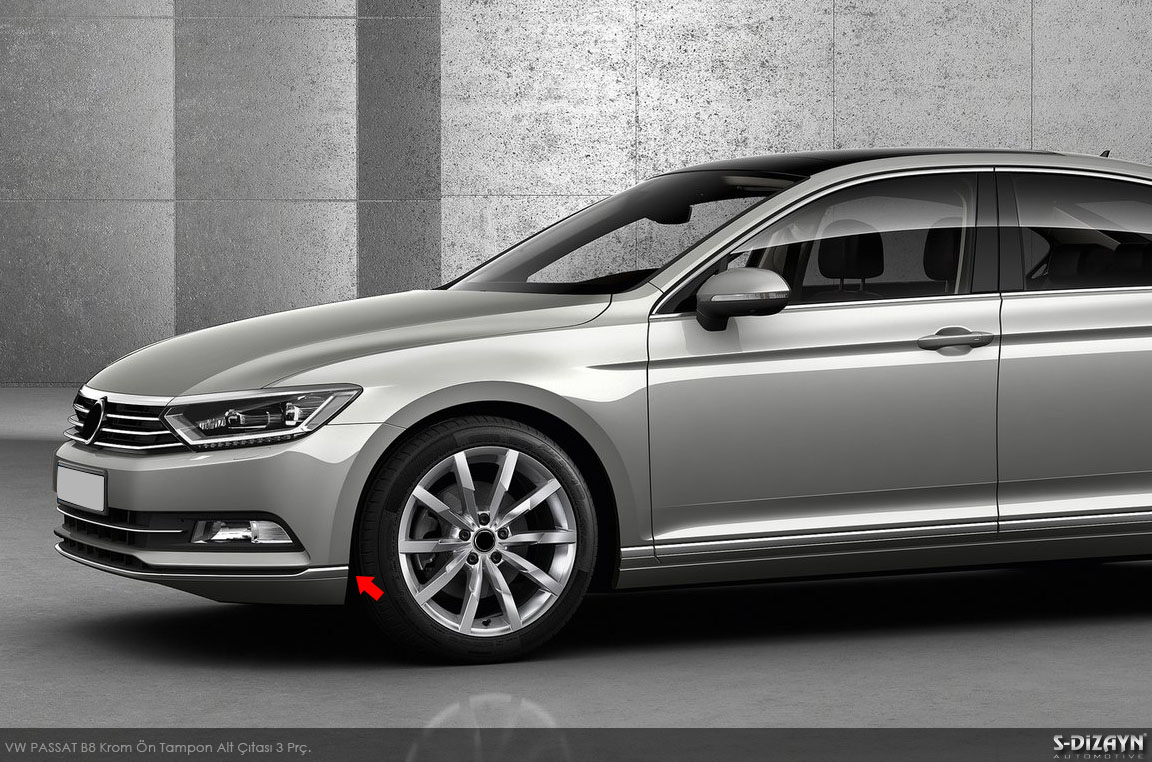 S-Dizayn VW Passat B8 Krom Aksesuar Çıta Seti A+Kalite