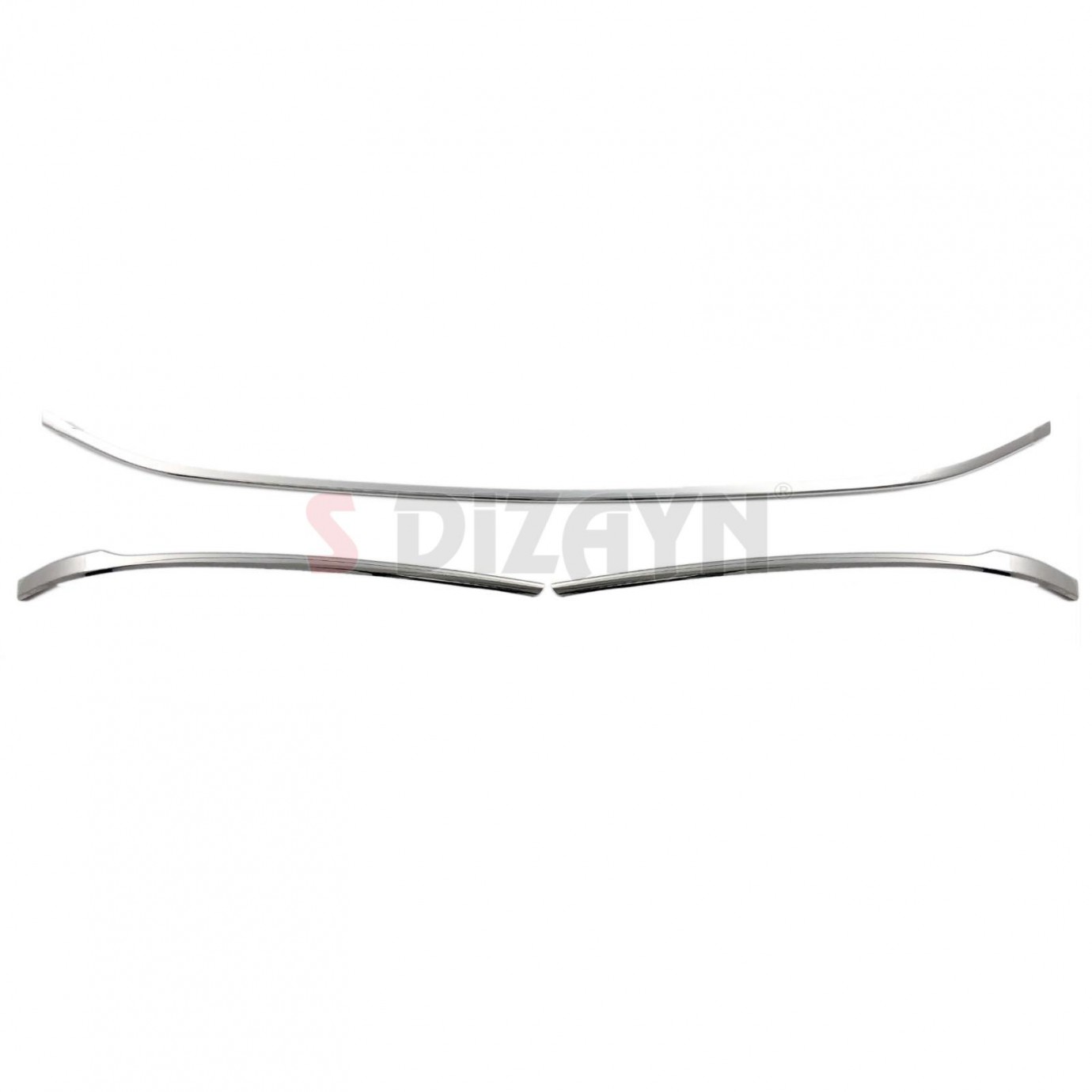 S-Dizayn VW Passat B8 Krom Ön Tampon Alt Çıtası 3 Parça 2015-2019