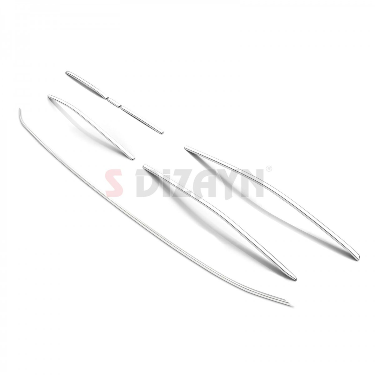 S-Dizayn VW Tiguan 3 Krom Ön Tampon Çıta Seti 7 Prç. 2024 Üzeri A+ Kalite