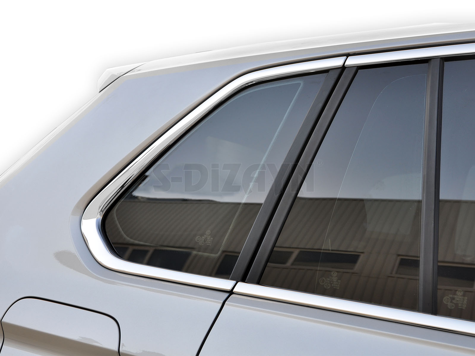 S-Dizayn VW Tiguan Krom Cam Çerçevesi 10 Prç. 2016-2024 A+ Kalite