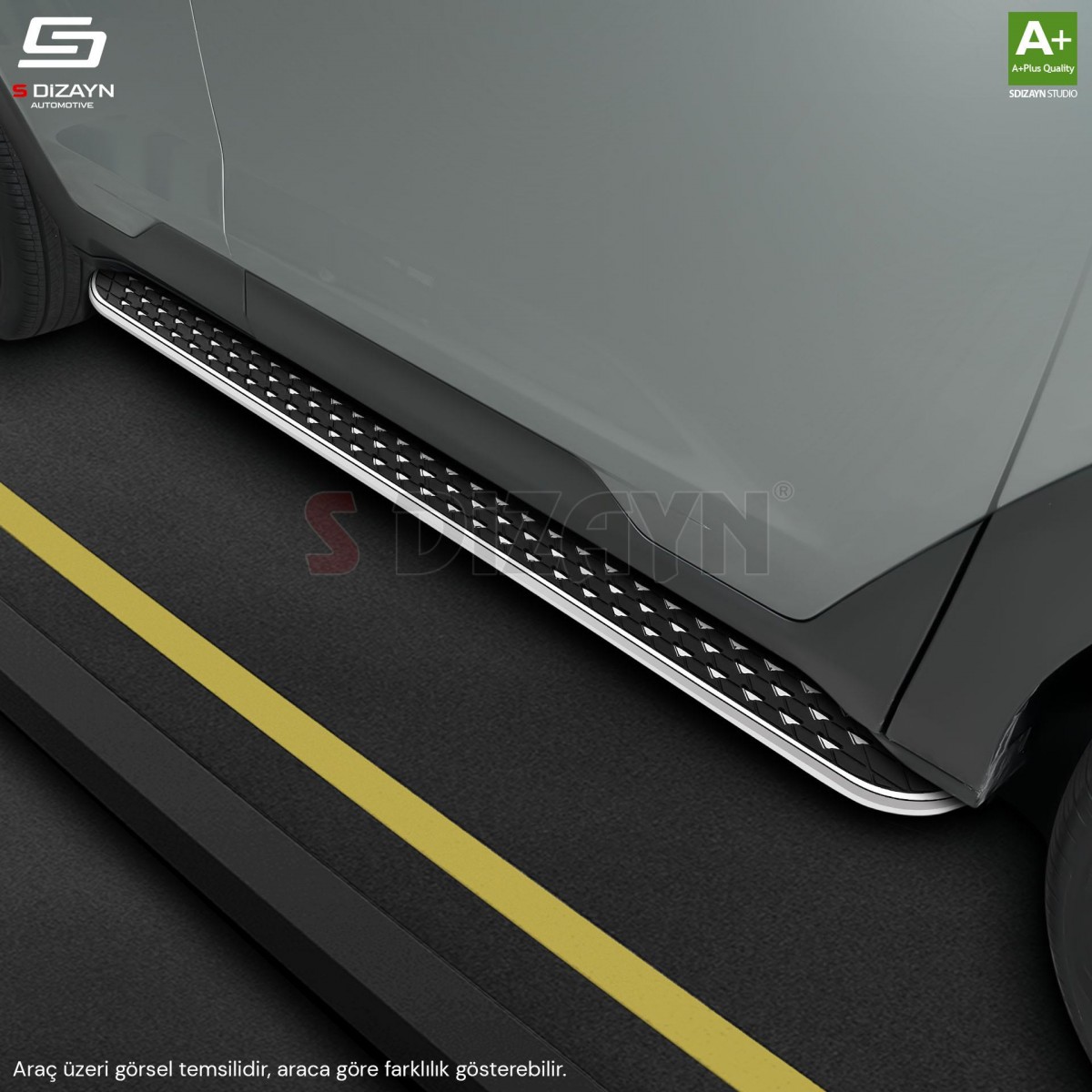 S-Dizayn VW Transporter T4 Kısa Şase Diamond Krom Yan Basamak 213 Cm 1995-2003 A+ Kalite