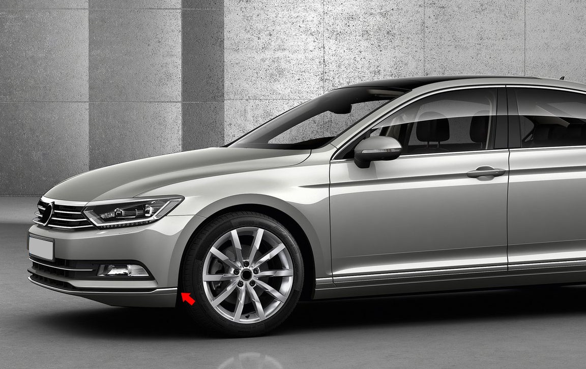 S-Dizayn VW Passat B8 Krom Ön Tampon Alt Çıtası 3 Parça 2015-2019