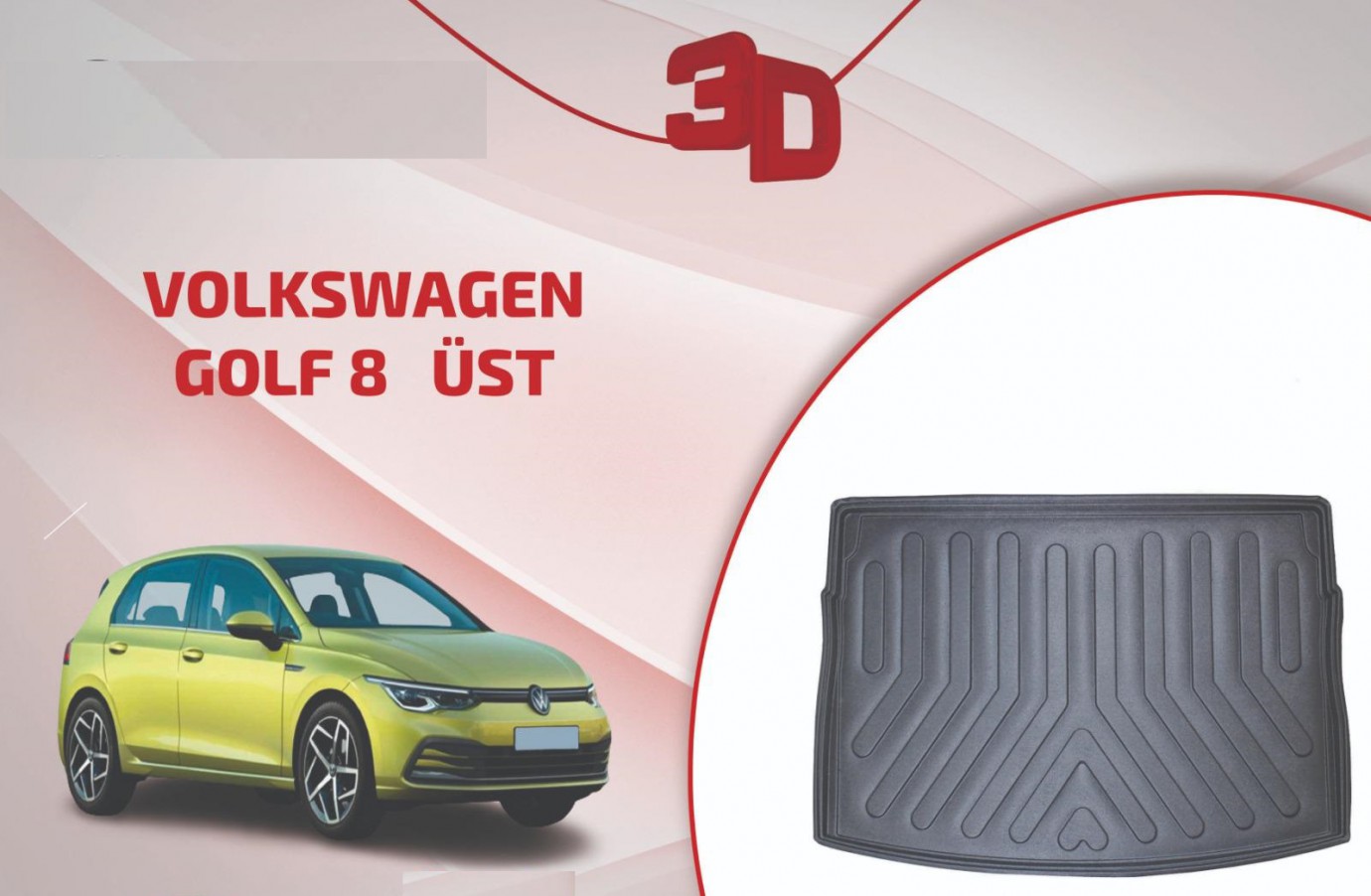 Volkswagen Yeni Golf 8 Üst 3D Bagaj Havuzu 2020-Sonrası