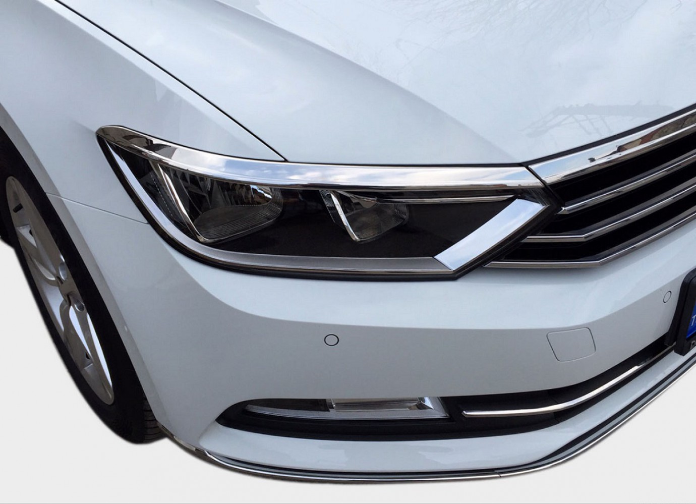 S-Dizayn VW Passat B8 Krom Far Üzeri Çıta Seti 3 Parça 2015-2019