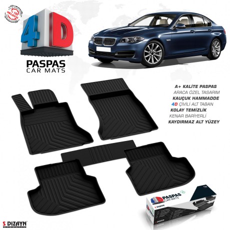 S-Dizayn Bmw 5 Serisi F10 X-Drive 4D Havuzlu Paspas 2013-2016 A+Kalite