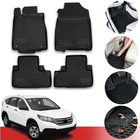 Kaiser Honda CRV 2012 2017 Arası 3D Havuzlu Paspas Siyah