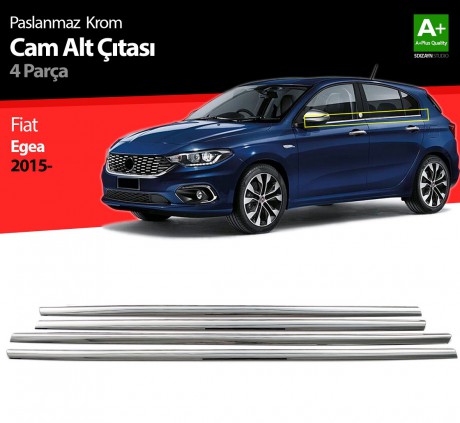 Fiat Egea Cross Krom Cam Çıtası 4 Prç. 2020 Üzeri