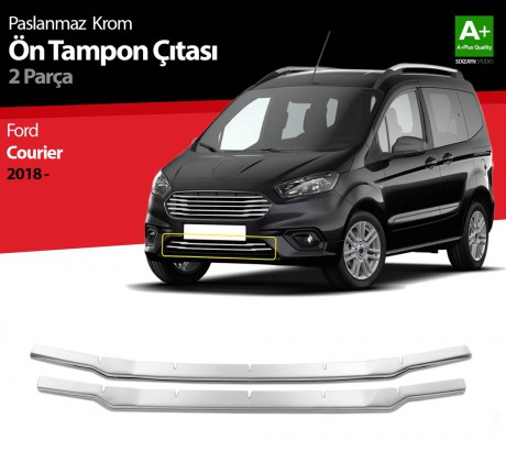 S-Dizayn Ford Courier Krom Ön Tampon Çıtası 2 Prç. 2018-2022