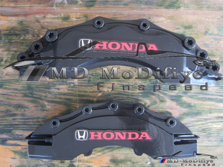 Honda Yazılı Kaliper Kapağı 4 adet  Siyah
