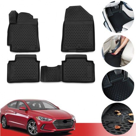 Hyundai Elantra 2017 Sonrası 3D Havuzlu Oto Paspası