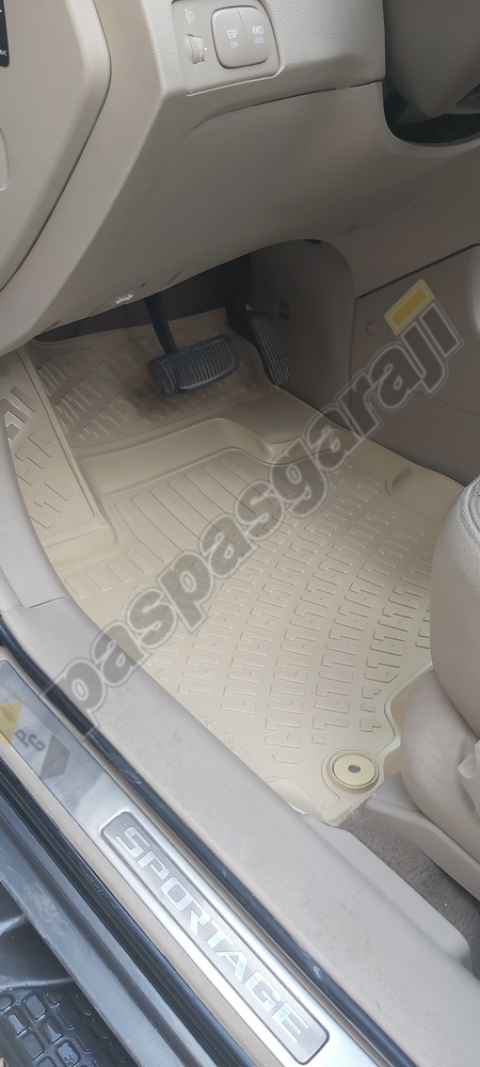 Kaiser Kia Sportage Bej 3D Havuzlu Paspas, 2005-2010