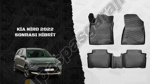 Kia Niro Hibrit 2021- Sonrası 3D Havuzlu Paspas