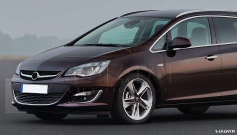 S-Dizayn Opel Astra J Krom Ön Tampon Çıtası 2012-2020