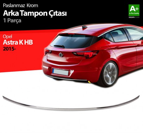 S-Dizayn Opel Astra K HB Krom Arka Tampon Çıta 2015-2022