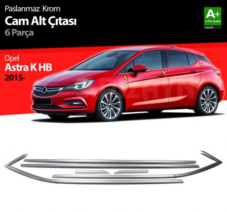 S-Dizayn Opel Astra K HB Krom Cam Çıtası 6 Prç. 2015-2022