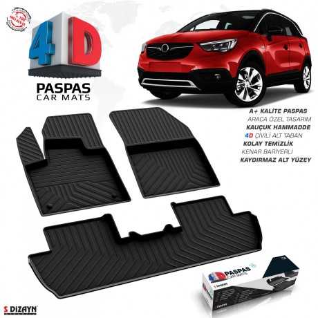 S-Dizayn Opel Mokka 4D Havuzlu Paspas 2020 Üzeri A+ Kalite