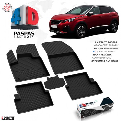 Peugeot 3008 Allure 4D Havuzlu Paspas 2016-2023