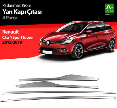 S-Dizayn Renault Clio 4 Sporttourer Krom Yan Kapı Çıtası 4 Prç. 2012-2019